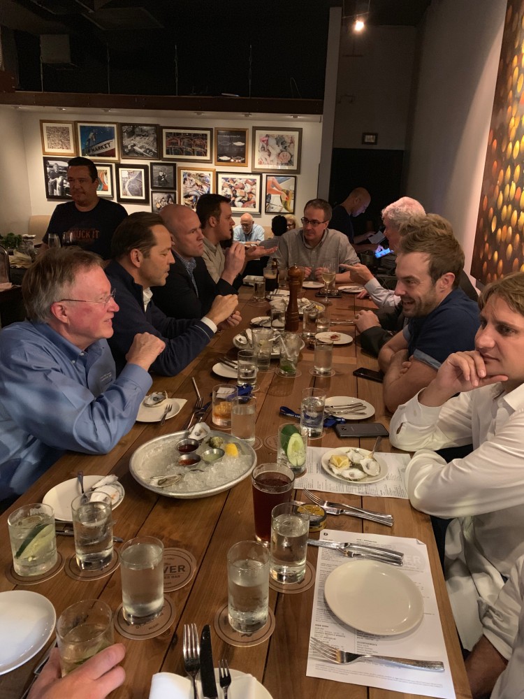 2018 AIW participants having dinner in Miami.