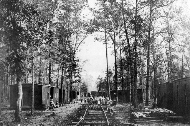 Boggy Slough logging camp in 1950 Photo by The History Center