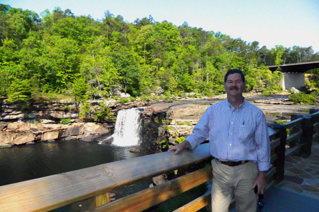 TCF Georgia State Director, Andrew Schock Photo by Claire Robinette/The Conservation Fund.  TCF Georgia State Director, Andrew Schock, at Little River Canyon National Preserve, AL.