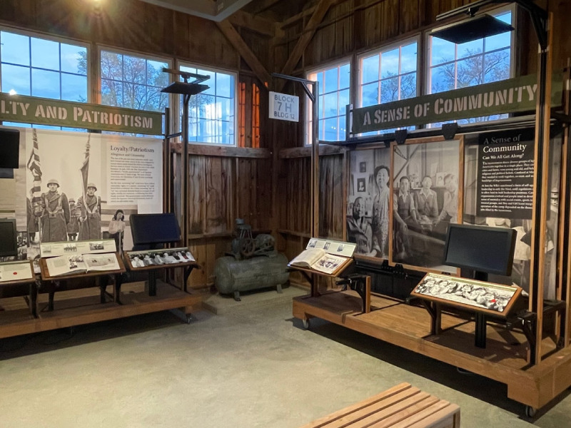 Exhibits inside the visitors center at Minidoka National Historic Site. Photo by the National Park Service.