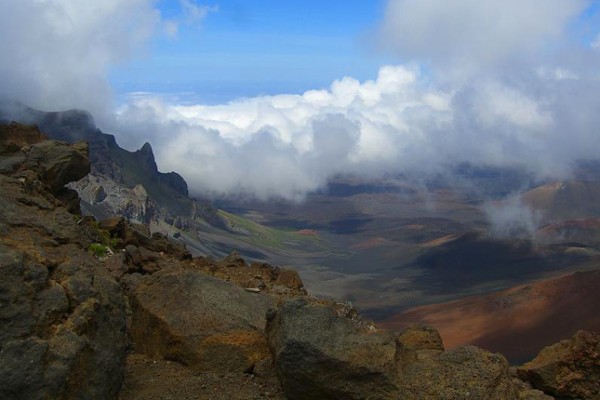 Haleakala: View From The Top  Photo by Andrew Hall/Flickr Cloud level: View from 10,000 feet on the summit of the Haleakala volcano. 