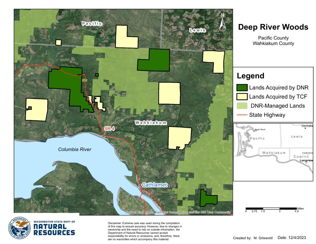 Deep River Woods project map.