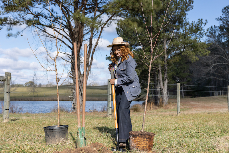 Hillery Goodgame in Georgia, as part of The Conservation Fund's Working Farms program.