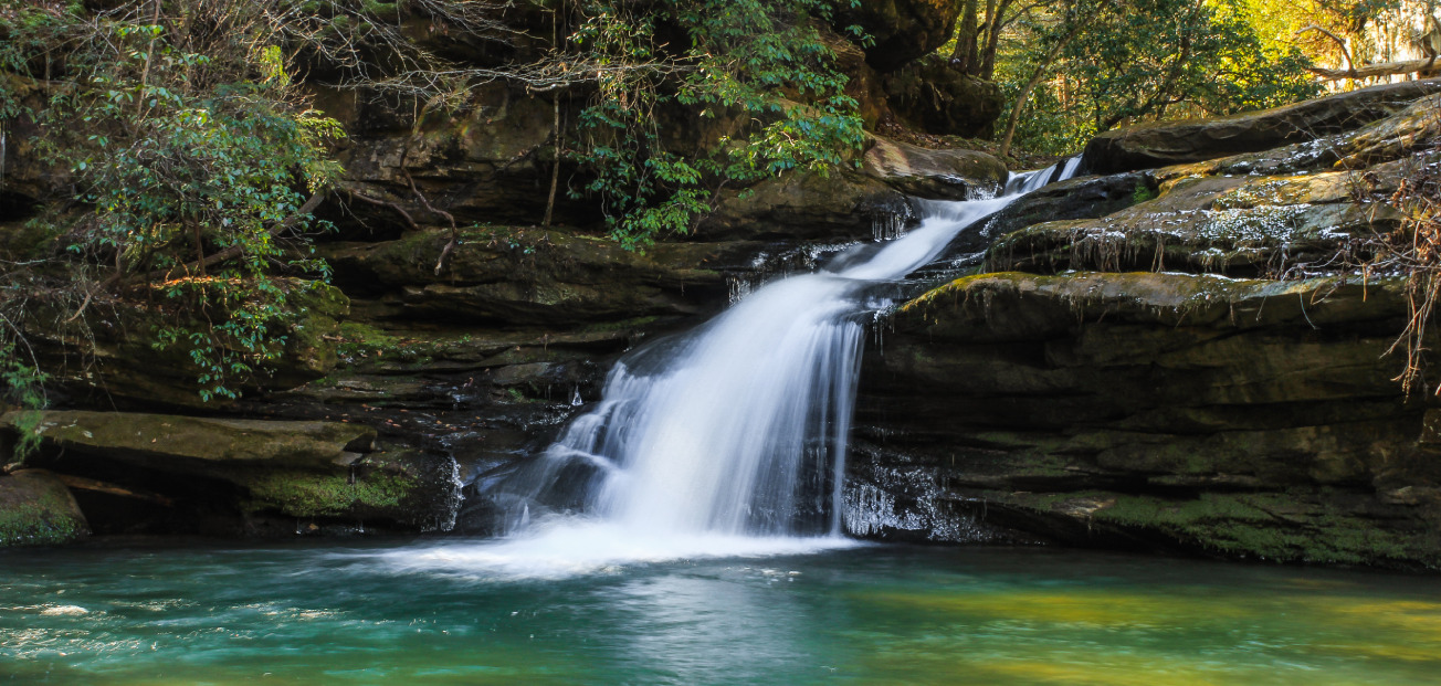 Waterfall at Sipsey Wilderness area in Alabama.